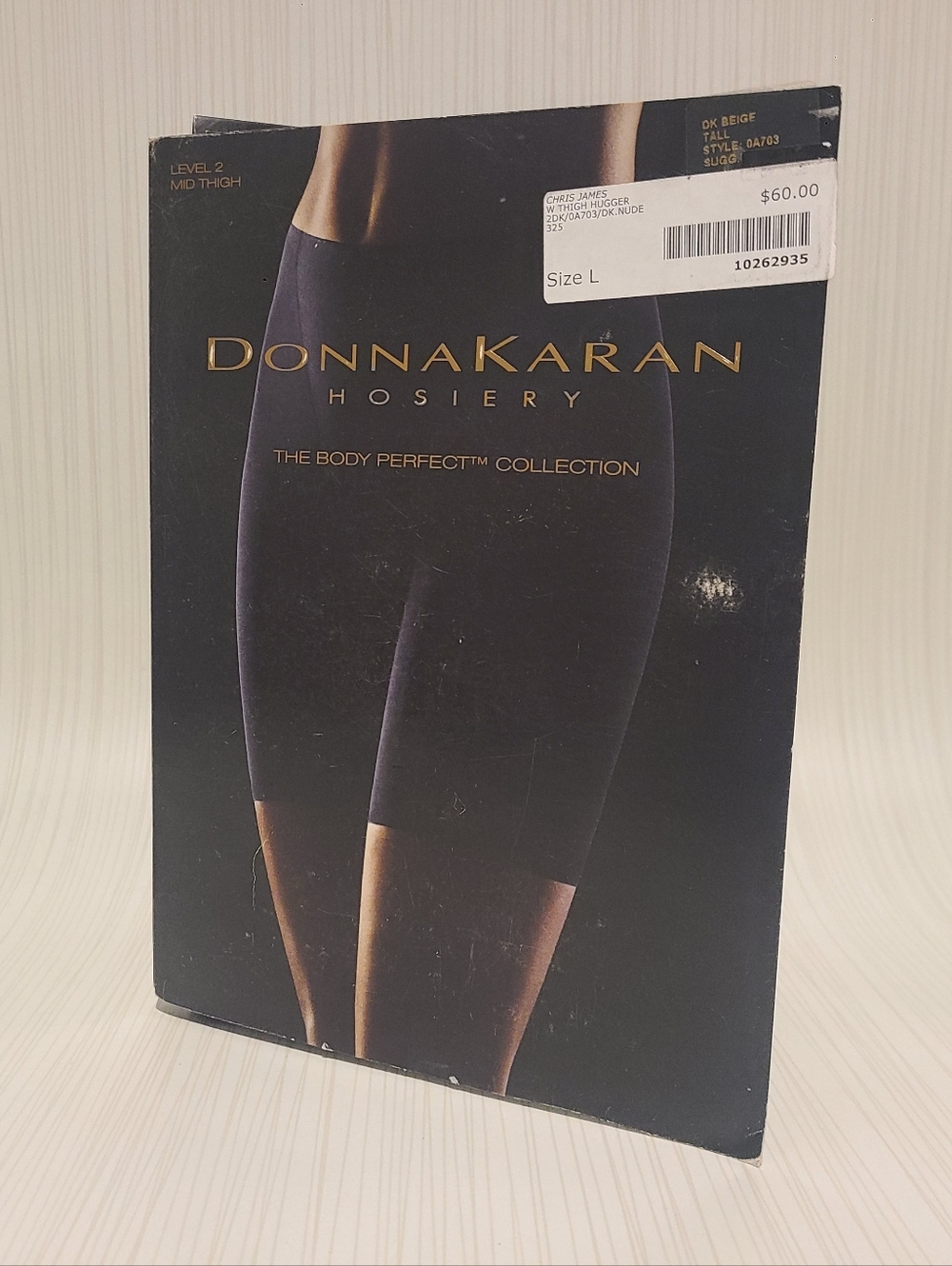 Donna Karan Sheer Hosiery in Dark Nude Level 2 Mid Thigh Large